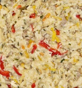 Rezept Blumenkohl Hackfleisch Pizzakuchen lowcarb keto glutenfrei