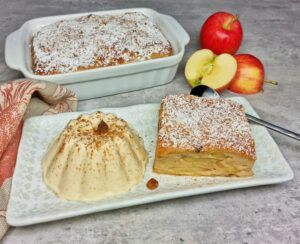Rezept Apfel Zimt Grießauflauf lowcarb keto glutenfrei