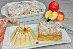 Rezept Apfel Zimt Grießauflauf lowcarb keto glutenfrei