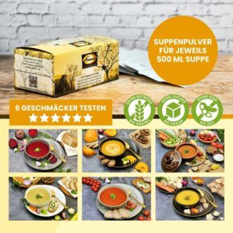 LOW CARB PROBIERBOX 4: Die Suppenbox | mit 6 Probepäckchen zum Testen | low-carb glutenfrei keto | VEGAN