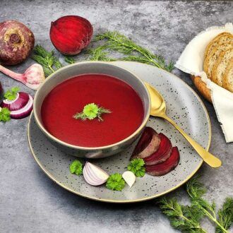 Suppentraum Rote-Bete & Feine Kräuter Tütensuppe low-carb glutenfrei keto vegan