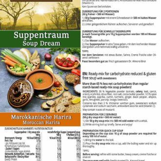 Suppentraum Marokkanische Harira Tütensuppe low-carb glutenfrei keto vegan