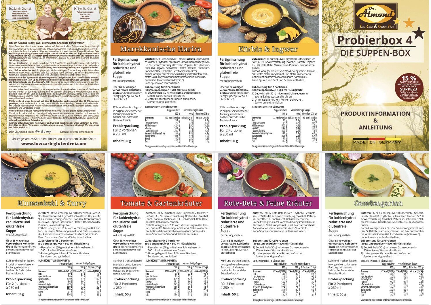 LOW CARB PROBIERBOX 4: Die Suppenbox | mit 6 Probepäckchen zum Testen | low-carb glutenfrei keto | VEGAN – Bild 5