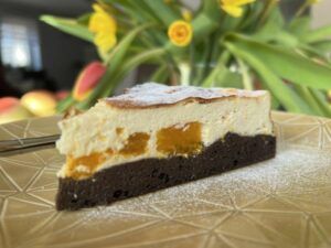 Rezept Brownie-Mandarinen-Schmand Kuchen lowcarb keto glutenfrei