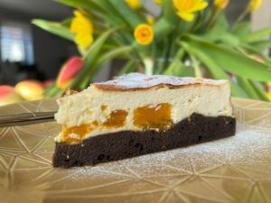 Rezept Brownie-Mandarinen-Schmand Kuchen lowcarb keto glutenfrei