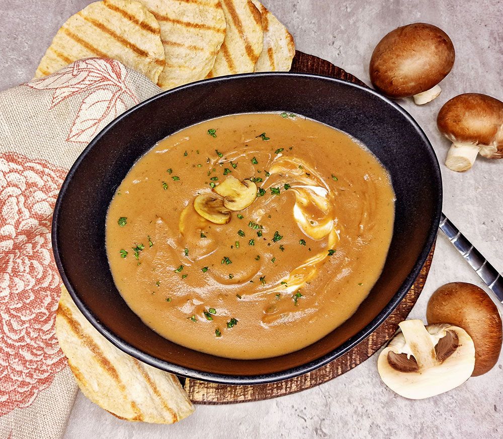 Rezept Champignon Tomaten Suppe low carb keto glutenfrei