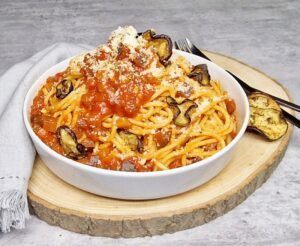 Rezept Auberginen Tomaten Pasta low-carb keto glutenfrei