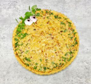 Rezept Kraut Schinken Sahne Quiche low-carb keto glutenfrei