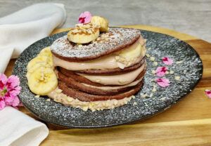 Rezept Schoko Bananenpancakes low-carb keto glutenfrei