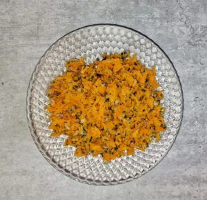 Rezept Kürbissemmelrolle mit Kürbis Garnelenpfanne low-carb keto glutenfrei