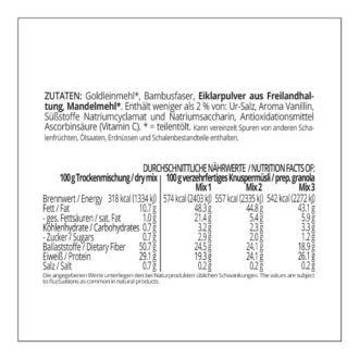 Müslizauber PUR | Basis für Knuspermüsli Granola low carb glutenfrei keto