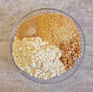 Rezept Karamell Erdnuss Müsli Granola low-carb keto glutenfrei