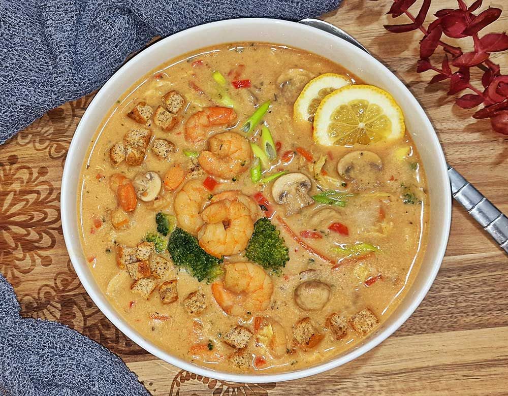 Rezept Kokos Garnelensuppe lowcarb keto glutenfrei