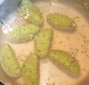 Rezept Bärlauch Rahm Nockerl low-carb keto glutenfrei