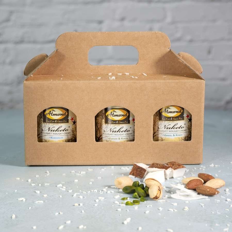 Probierset Nuketo KOKOSVARIATIONEN Gourmet Nougat-Creme low carb keto
