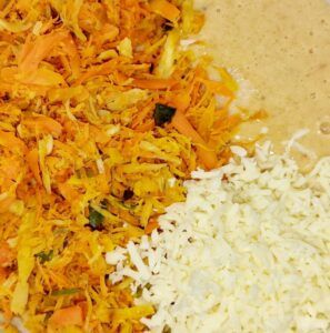 Rezept Gemüse-Käse Pfannkuchen aus dem Backofen low-carb keto glutenfrei