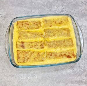 Rezept Topfenpalatschinken überbacken mit Vanillesauce low-carb keto glutenfrei